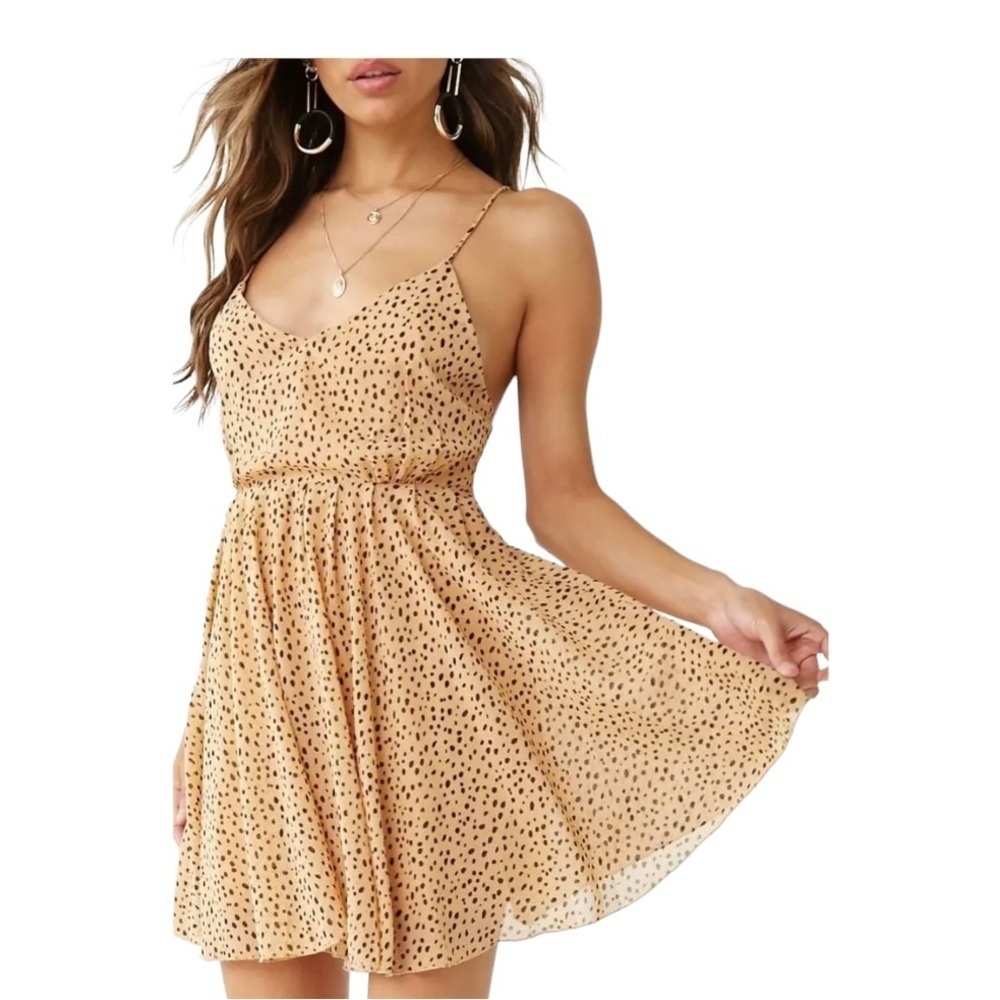 Forever 21 cheetah dot short dress Size M